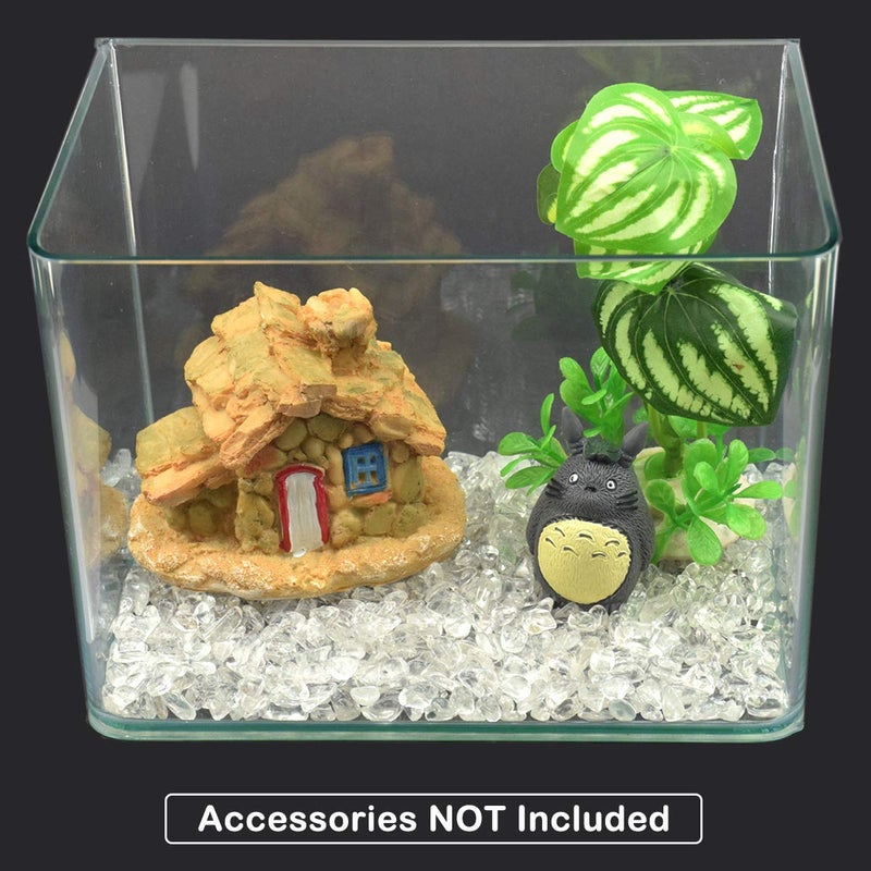 WAYBER 2 Lbs/920g Natural White Clear Quartz Crystal Stones Irregular Aquarium Pebble Decorative Rocks Gravels Sands for Turtle Tank//Terrarium/Flowerpot/Vase Decoration (Fill 2 Cups) - Image 5